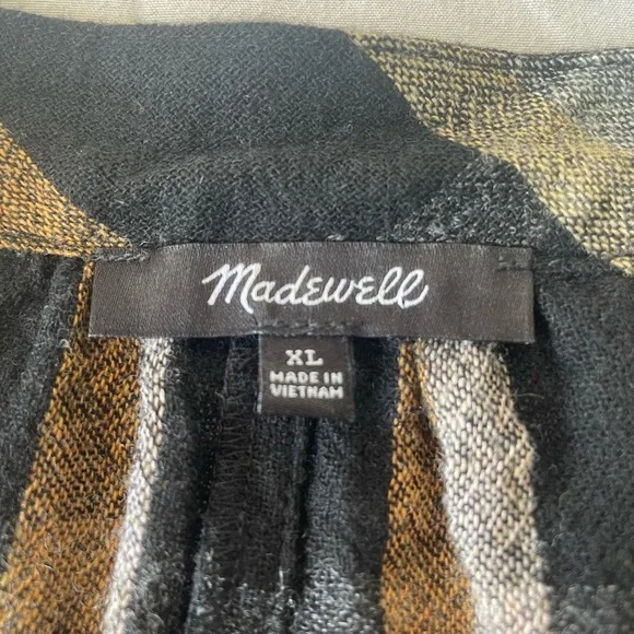 Madewell Oversized  XL Highroad Popover Shirt in Lessing Plaid extra large - Picture 9 of 10